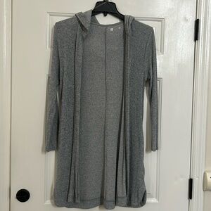 Xersion Hooded Gray Yoga Wrap/Cardigan/Jacket - size Med - very gently worn